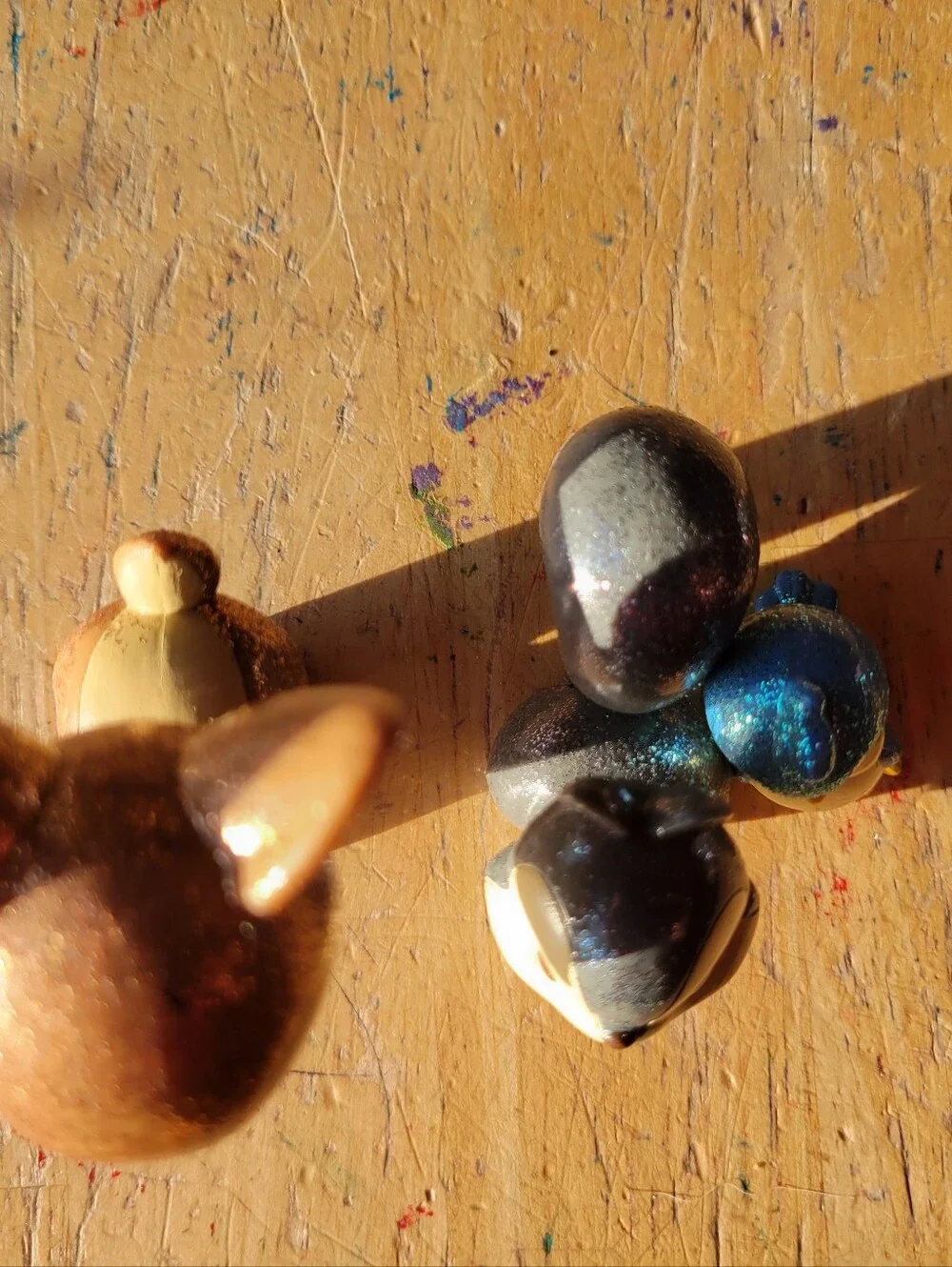 Disney Animators Glitter Mini Figures Lot Of 3 Various Sizes, (Snow White)